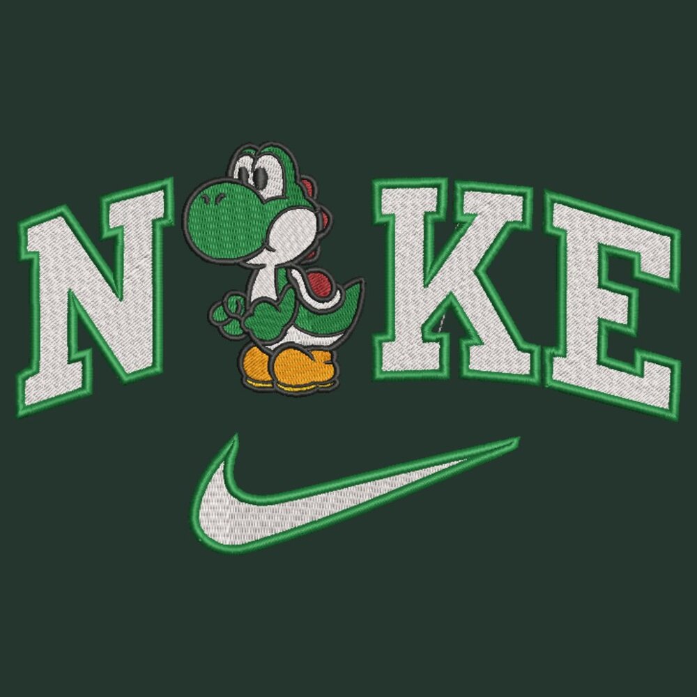 Nike Mario Bros Yoshi Embroidered Adult Unisex Crewneck Sweatshirt Video Gamer